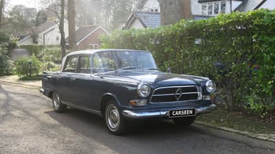 1961 Borgward P100 in blue with a white roof